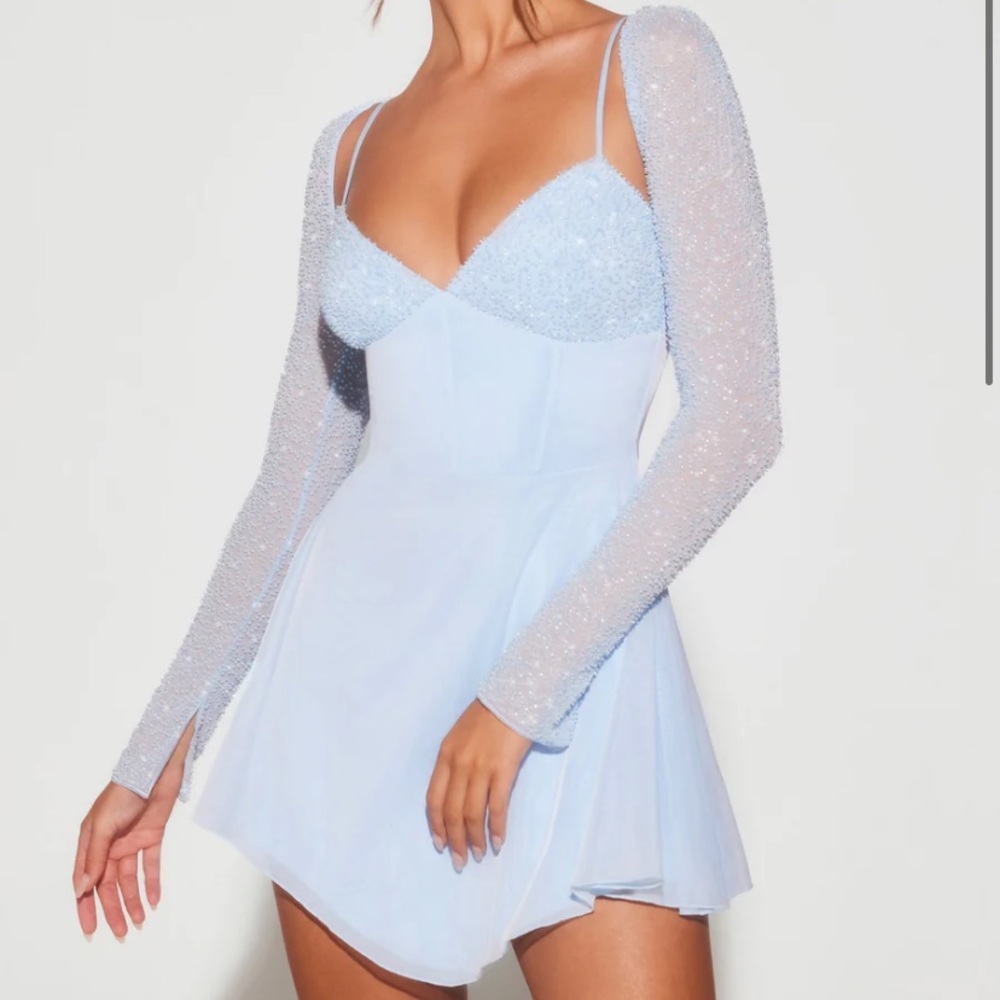 oh polly blue naples dress